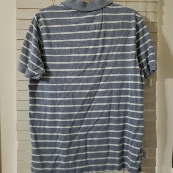 Banana Republic / L / Cotton Gray Striped Polo - Picture 4 of 4